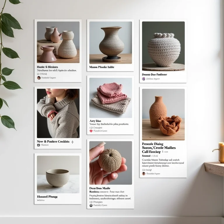 Várias pastas temáticas do Pinterest cheias de pins atraentes, representando a organização e o apelo visual.