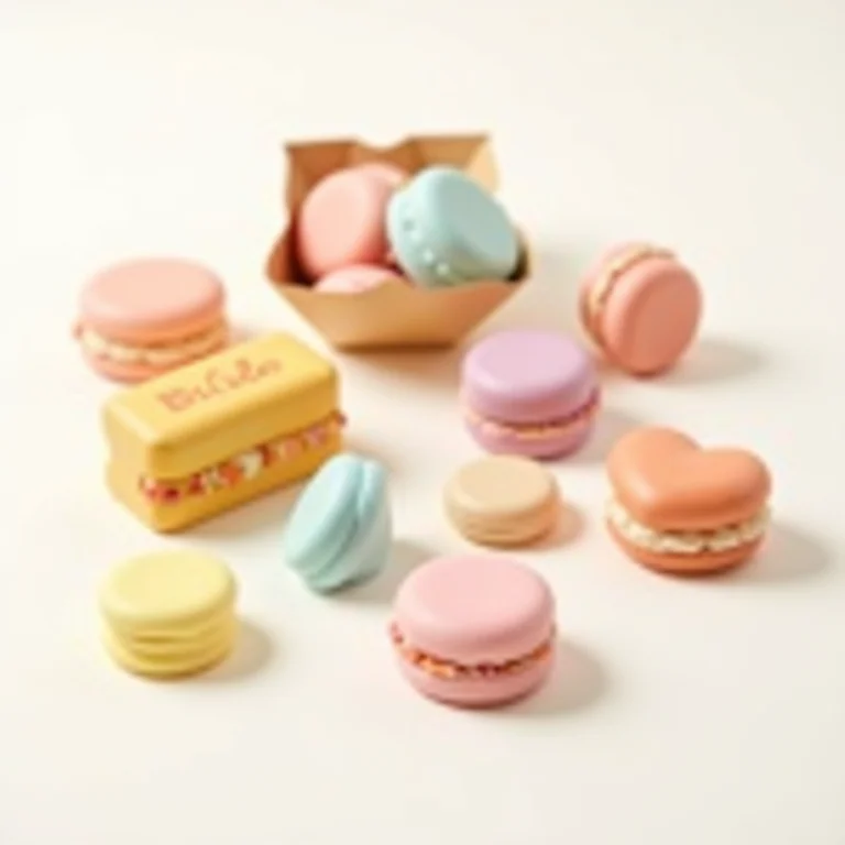 Variedade de massas de biscuit coloridas