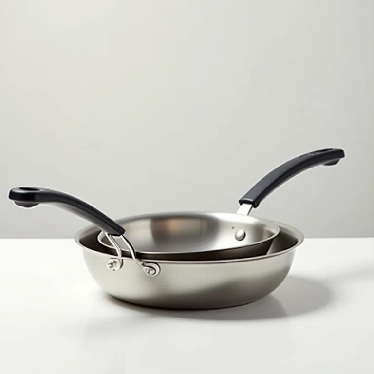 Variedade de panelas de aço inoxidável Tramontina.