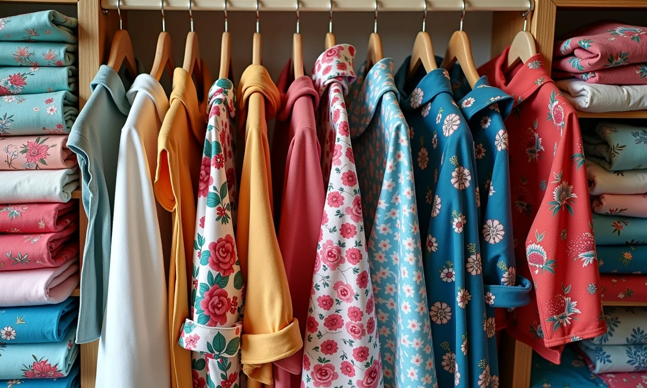 Variedade de projetos de costura: roupas, acessórios e decoração.