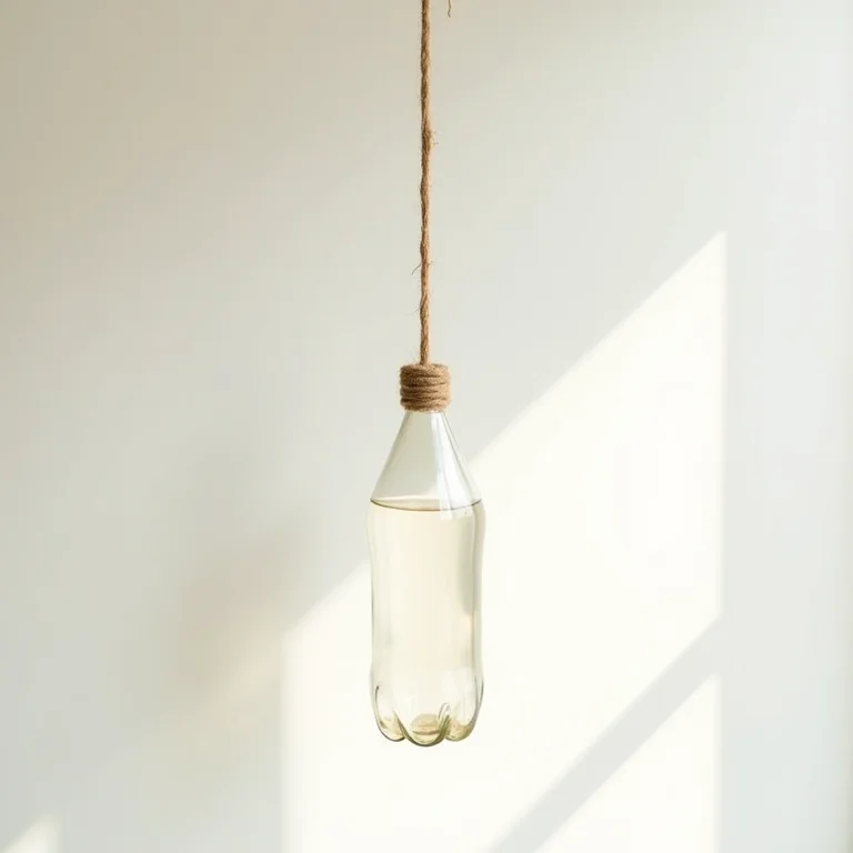 Vaso suspenso com barbante, decoração criativa para espaços pequenos