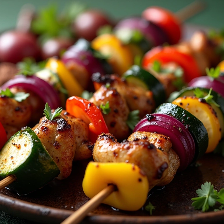 Espetinho de legumes vegano