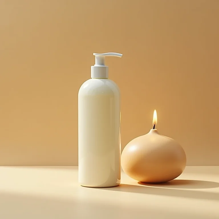 Vela de biscuit sendo alisada com vaselina líquida