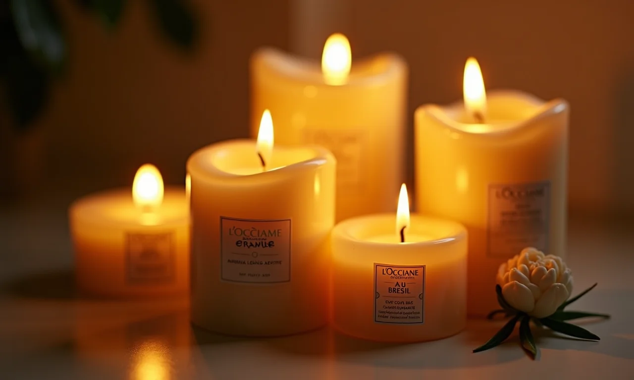 Velas aromáticas da L'Occitane au Brésil.