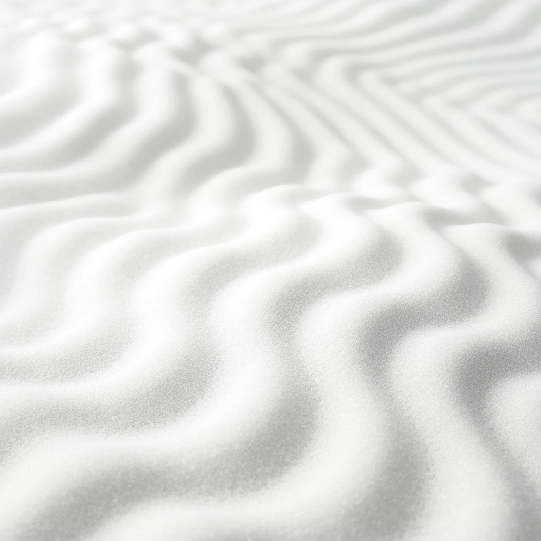 Zen garden sand, raked patterns, white sand, minimalist design, close-up, 8K, professional Areia de jardim zen com padrões rastelados e design minimalista.