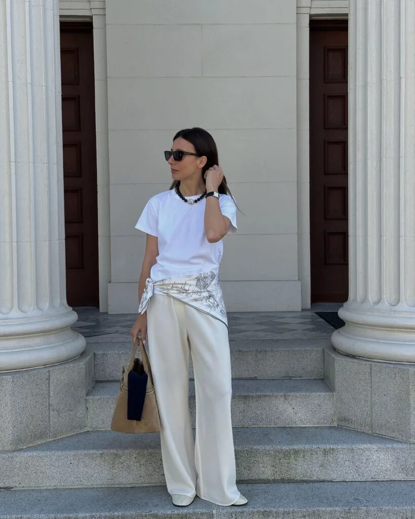 Lenço na Cintura: O truque de styling