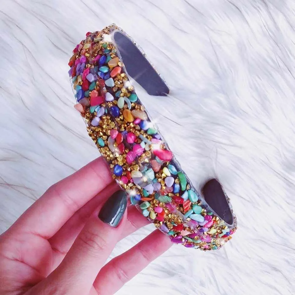 tiara de tecido estampada - referência 7