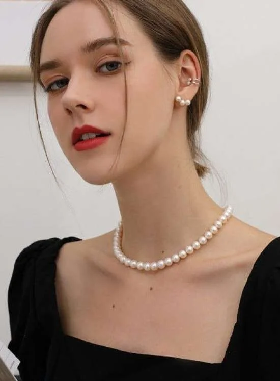 Como usar colar de pérolas de forma