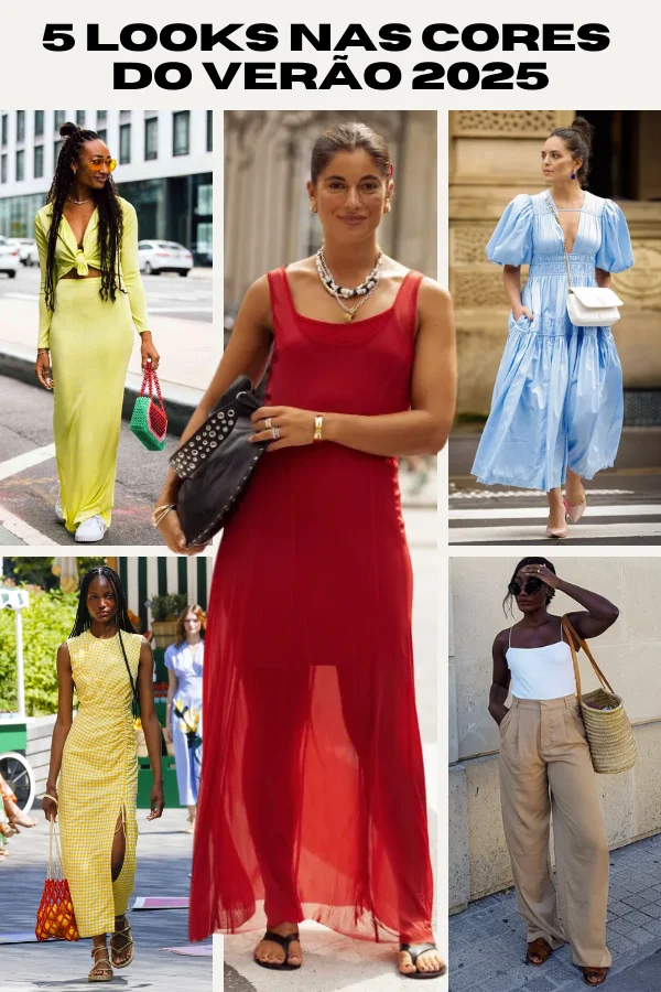 Tendências do verão 2025 cores: 5 looks