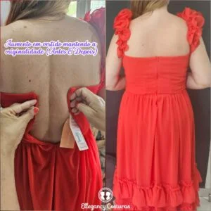 Aumentar vestido apertado no busto