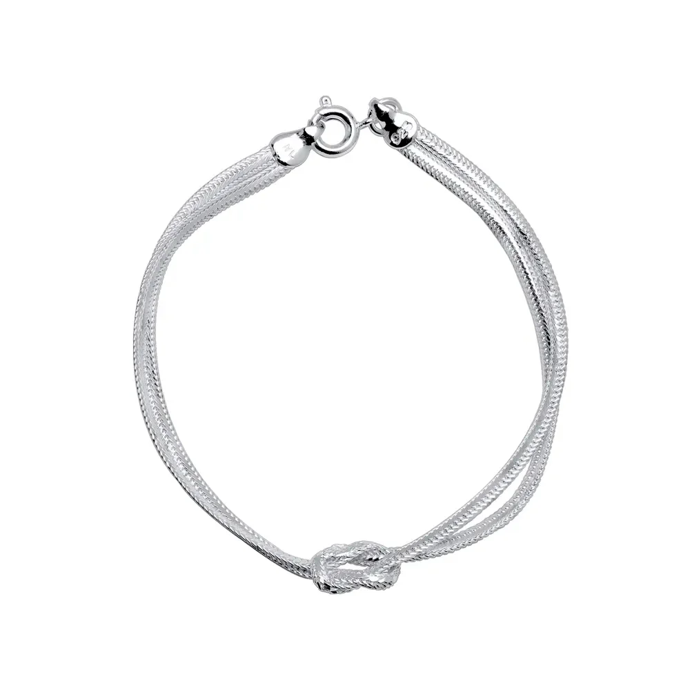 Pulseira Prata Nó - Prata e Arte