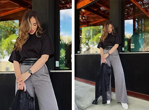Looks com calça alfaiataria e tênis