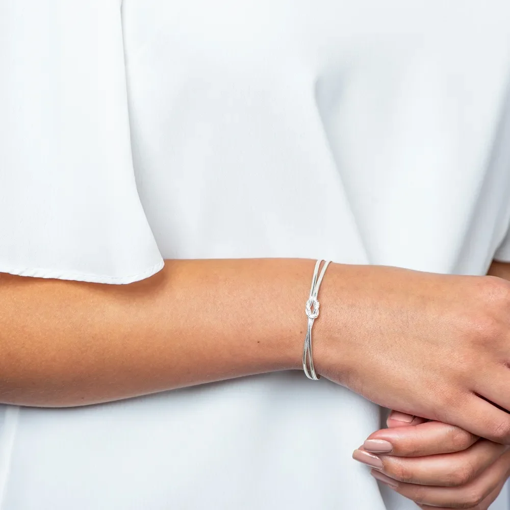 Pulseira Prata Nó - Prata e Arte