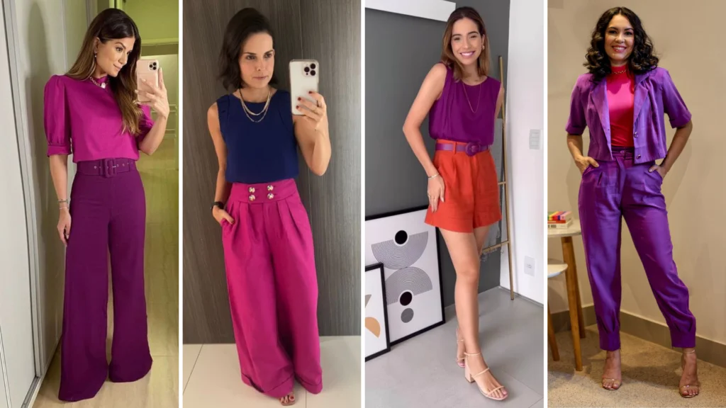 looks elegantes e coloridos
