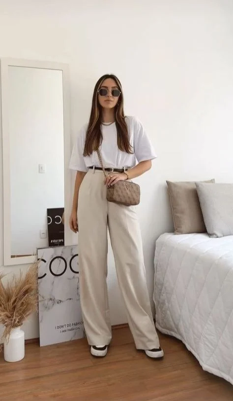 looks com camiseta branca basica - referência 12