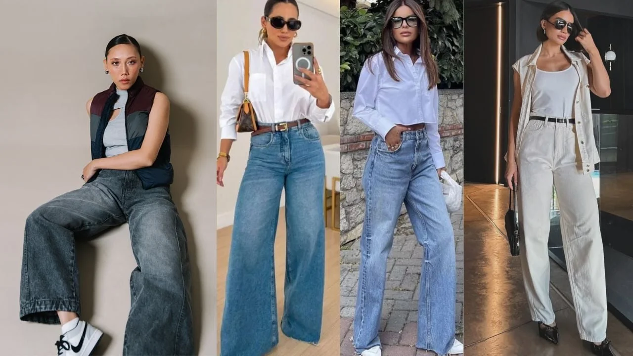 looks com calça wide leg tendência - referência 2
