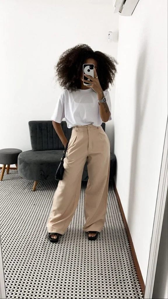 looks com camiseta branca basica - referência 2