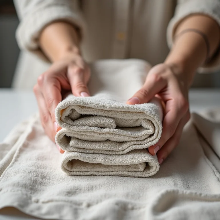 A mágica da dobra vertical de Marie Kondo para organizar toalhas