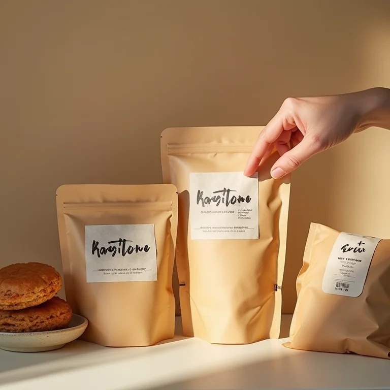 Alimentos embalados com data de validade visível.