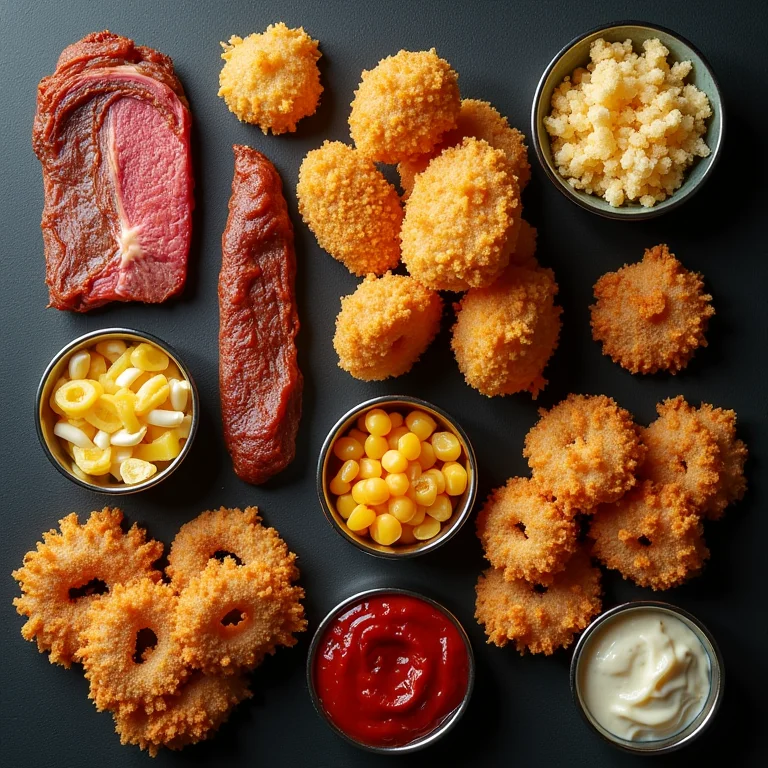 Alimentos inflamatórios diversos.