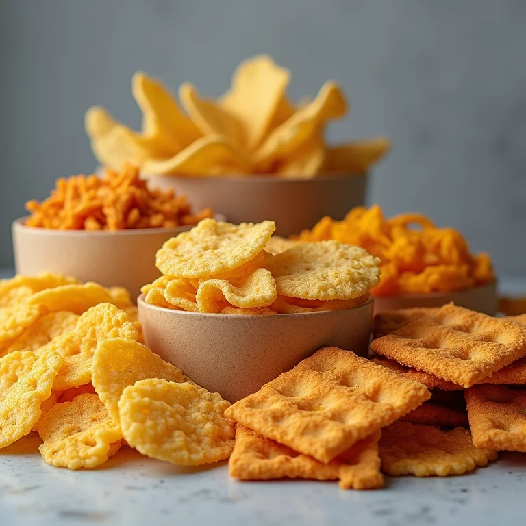 Alimentos processados diversos.