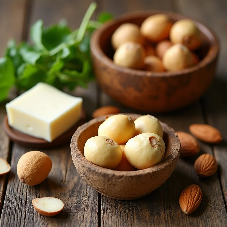 Alimentos que fortalecem os ossos com nozes de macadâmia