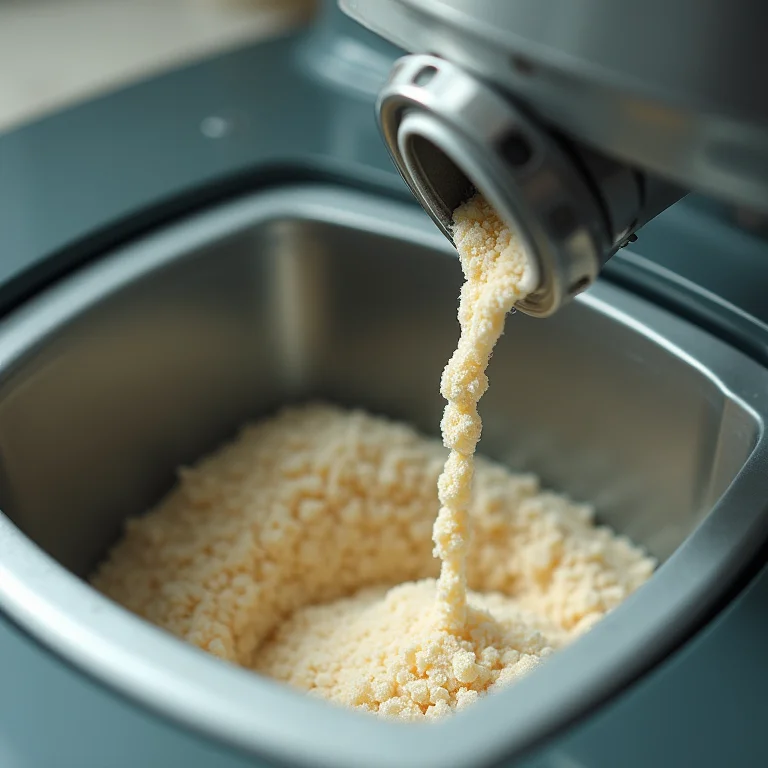 Amaciante sendo colocado na máquina de lavar