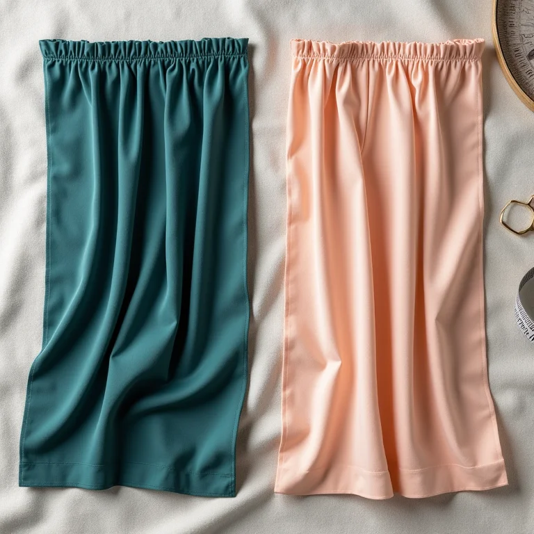 Amostras de tecido plissado e franzido para comparação