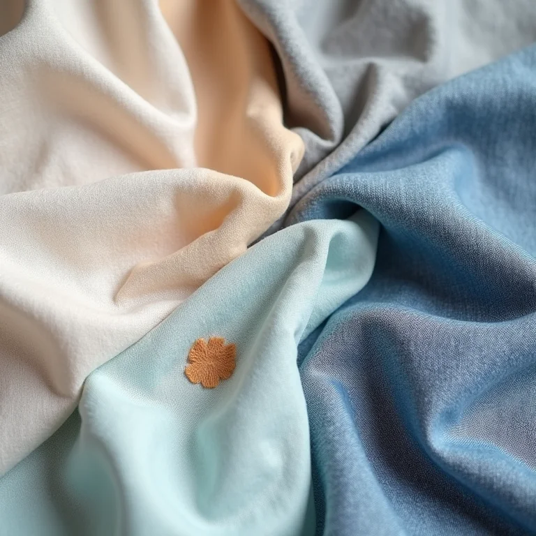 Amostras de tecidos com manchas de gordura.