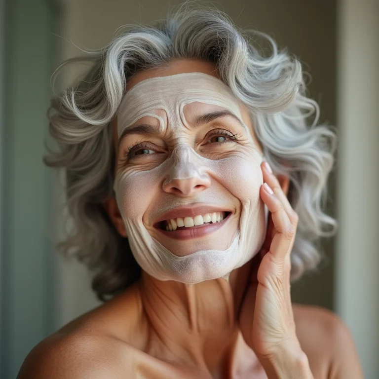 Aplicação da hidratação de maizena em cabelos grisalhos