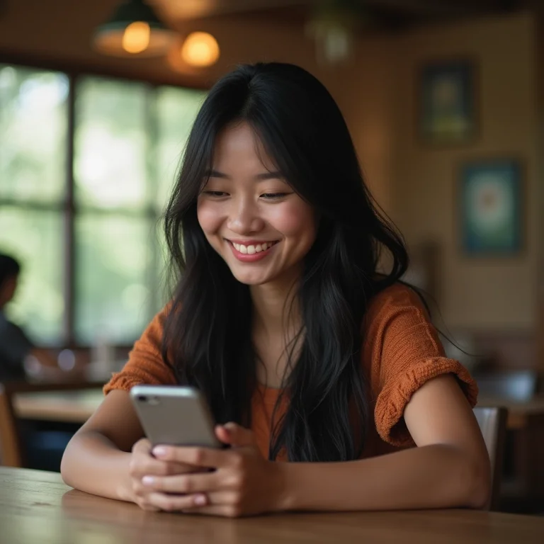 Artesã interagindo com seus seguidores no Instagram.