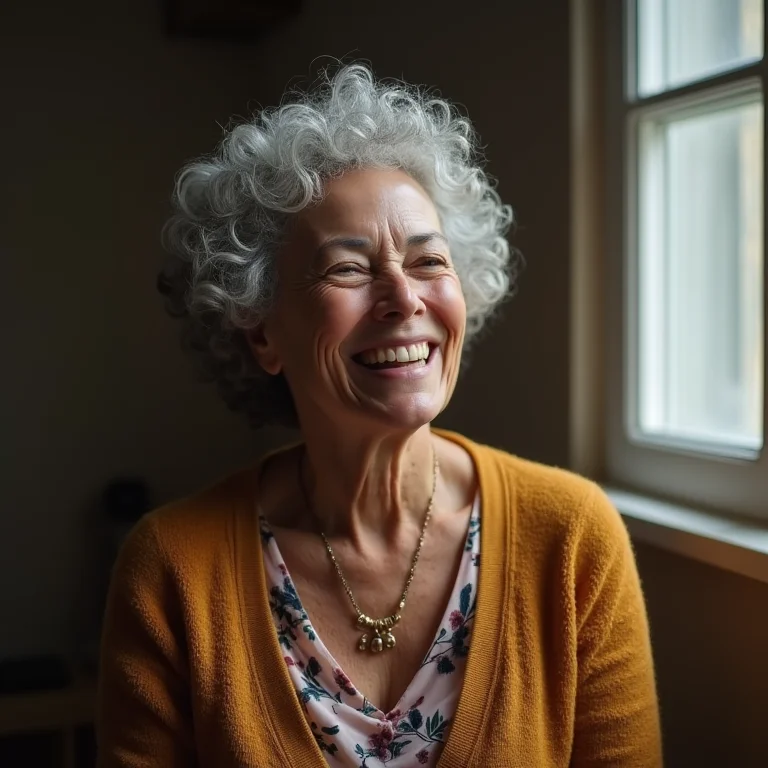 Artesã sênior combinando diferentes materiais