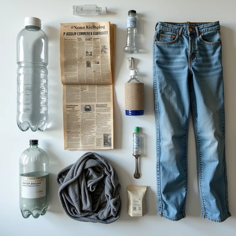 Artesanato feito com materiais reaproveitados