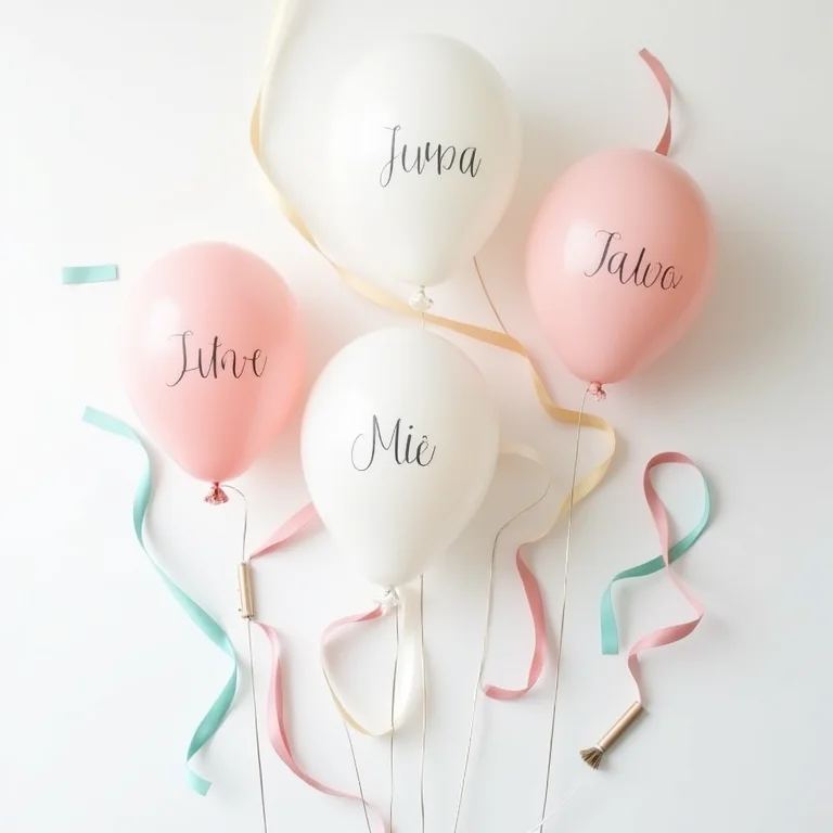 Bexigas personalizadas para festa de aniversário.