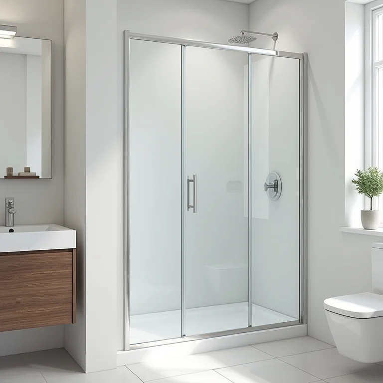 Box de acrílico para banheiro com design simples e funcional