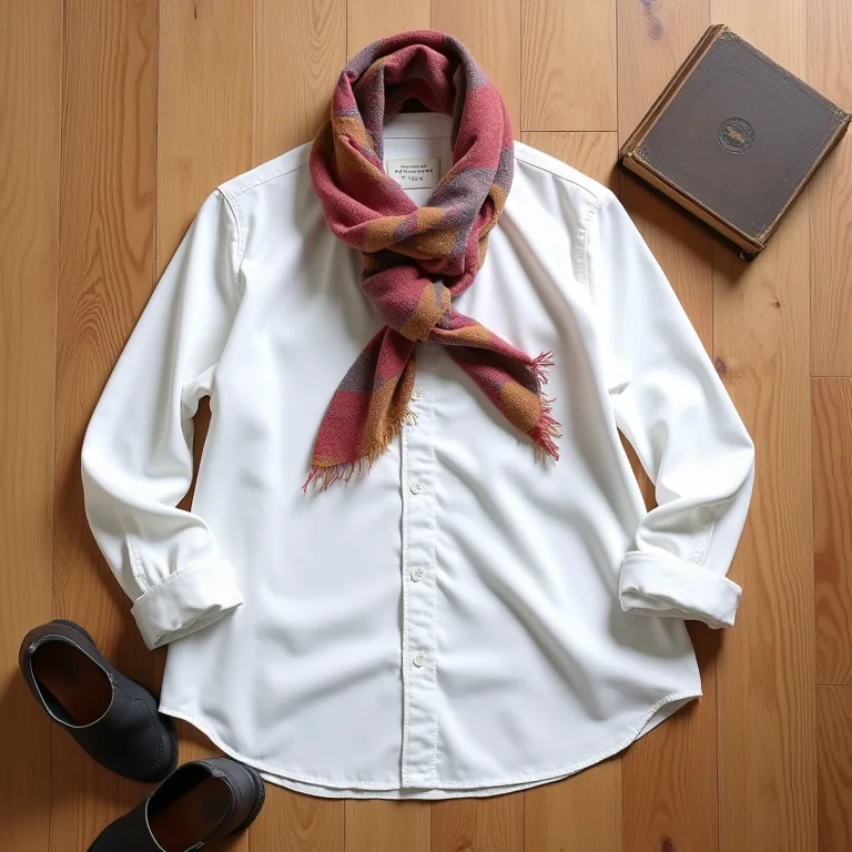 Camisa social branca de tricoline de algodão combinada com acessórios coloridos