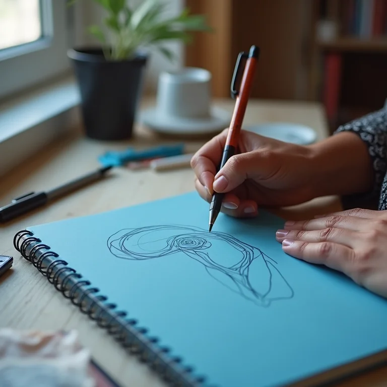 Capa de caderno Stitch minimalista com design simples e elegante