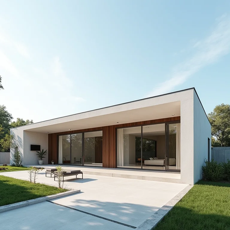 Casa moderna com telha termoacústica