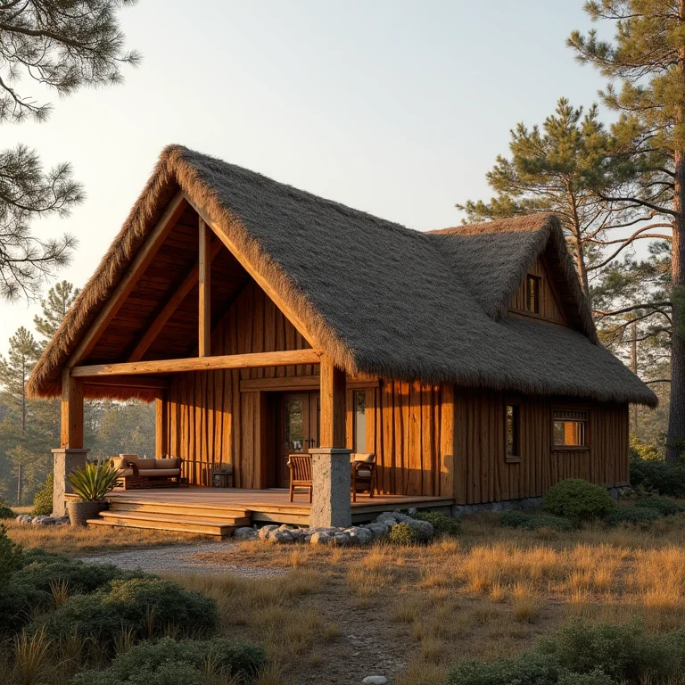 Casa rústica com telha termoacústica