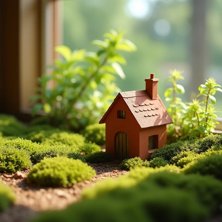 Casinha de barro com musgo, significado de lar