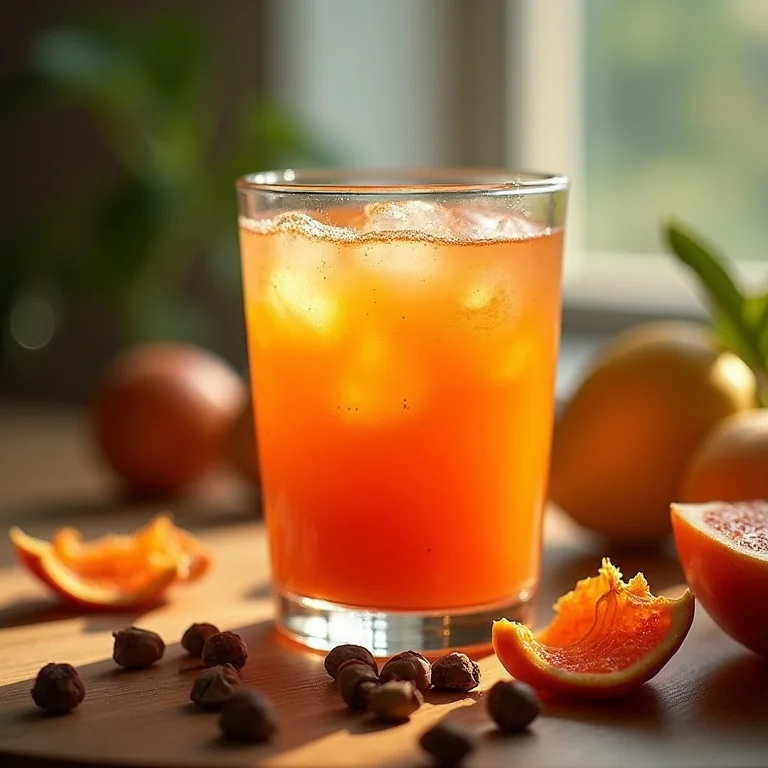 Close-up de suco com fibras