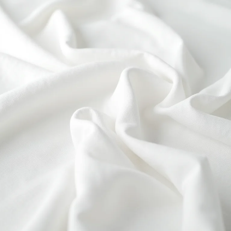 Close-up de tecidos de linho branco mostrando a textura e o padrão