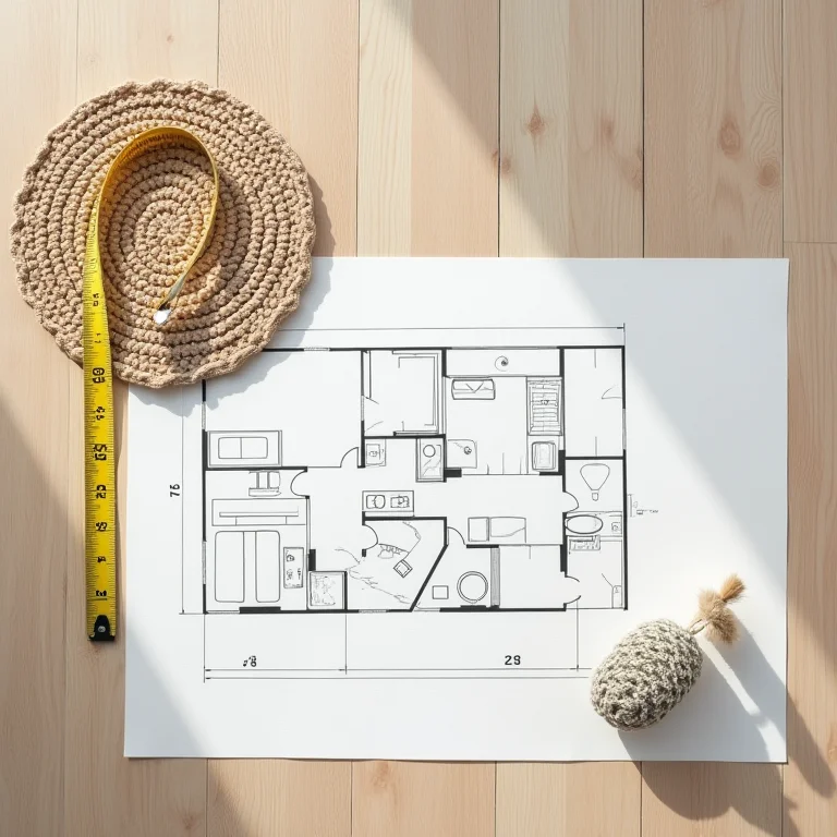 Como medir o espaço para um tapete redondo de crochê