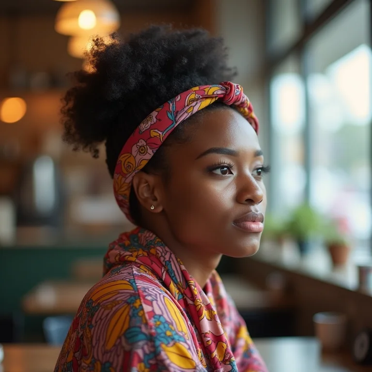 Coque com lenço amarrado em laço