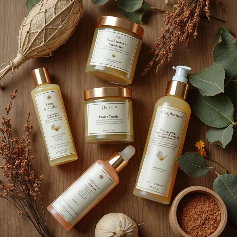Cosméticos naturais em embalagens sustentáveis