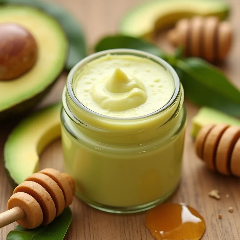 Creme caseiro de abacate e mel para os pés.