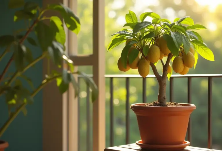 Cultivo de cherimoia em vaso: árvore frutífera em varanda ensolarada