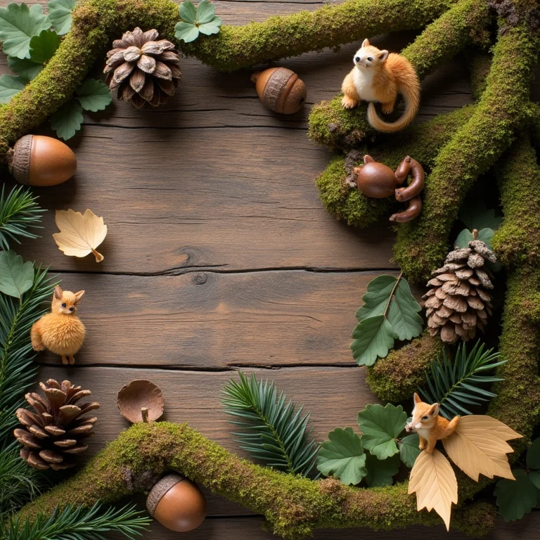 Decoração de festa infantil com tema floresta.