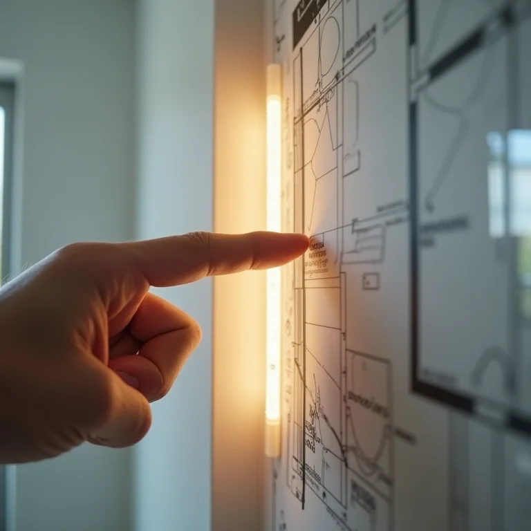 Definindo os pontos de iluminação com fita de LED no quarto