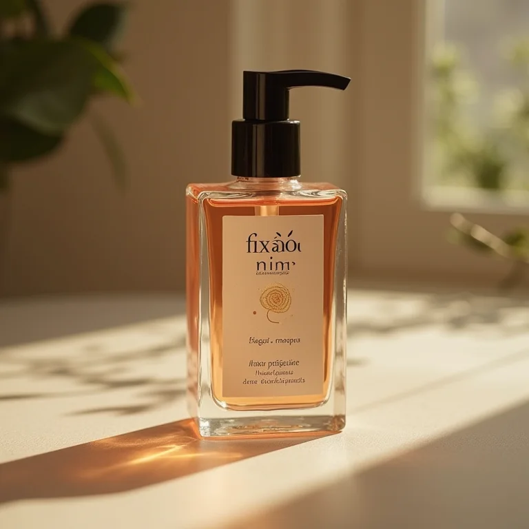 Detalhe da fixação do perfume capilar